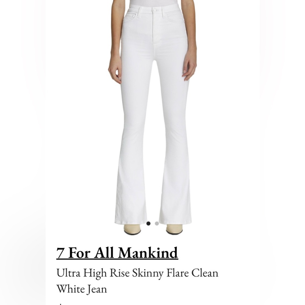 7 For All Mankind White Flare Jeans